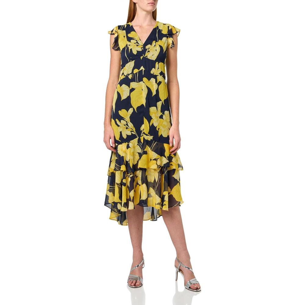 imageTommy Hilfiger HighLow Flutter DressSky CaptainSnapdragon