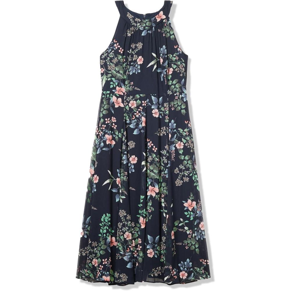 imageTommy Hilfiger Solo Dot Chiffon Midi DressSky Captain Combo