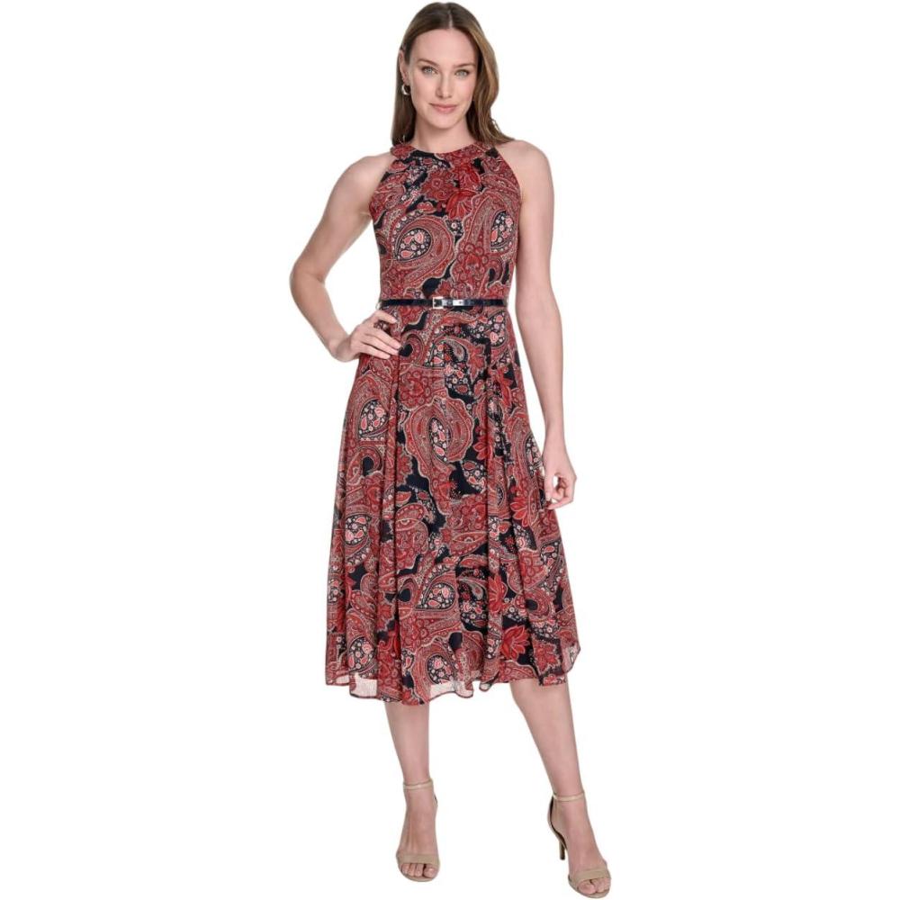 imageTommy Hilfiger Solo Dot Chiffon Midi DressSky CaptainSamba