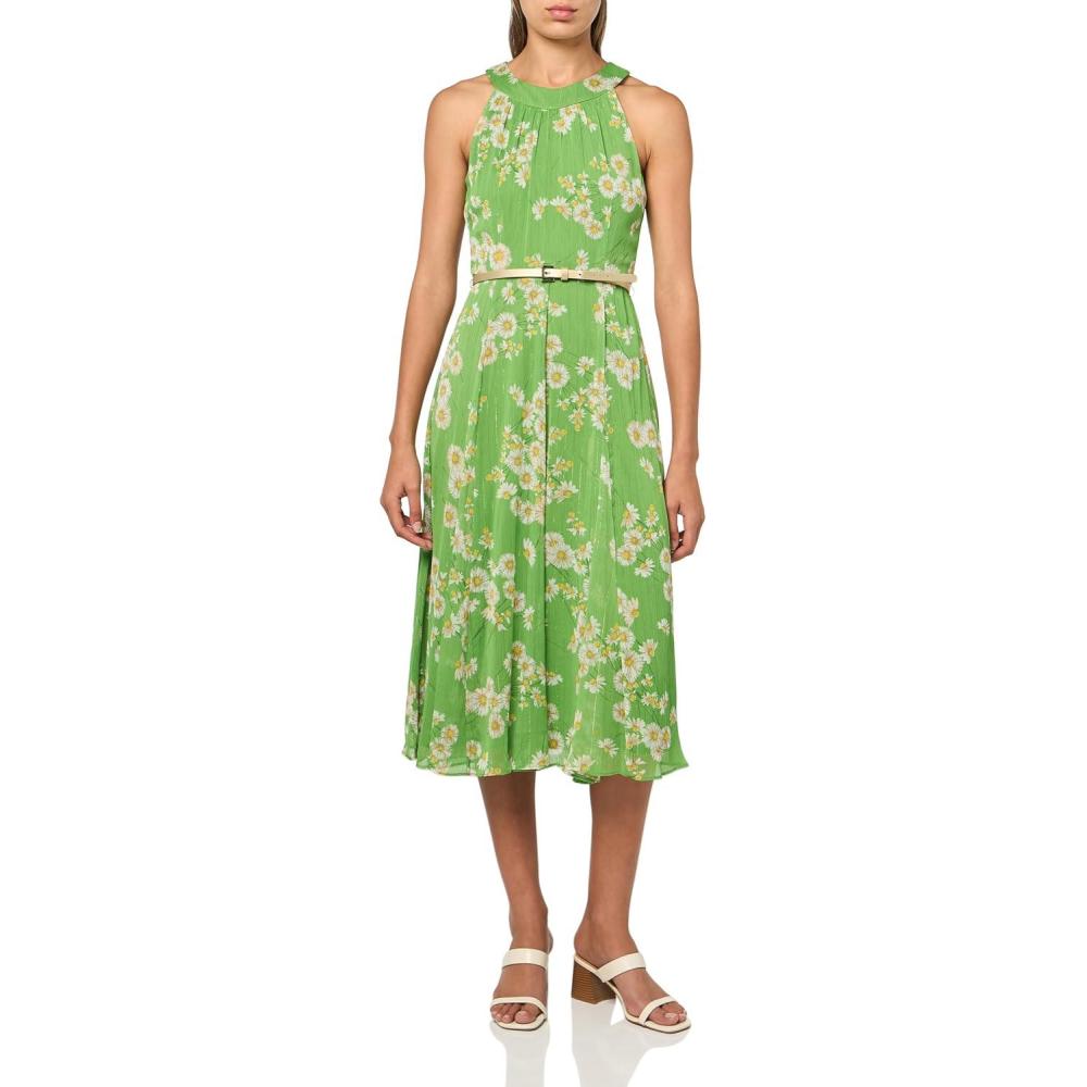 imageTommy Hilfiger Solo Dot Chiffon Midi DressTea Tree Multi
