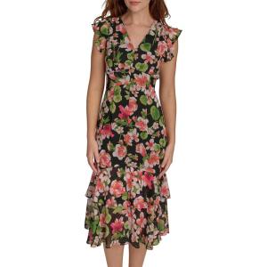 Tommy Hilfiger High-Low Flutter Dress(Black Combo)