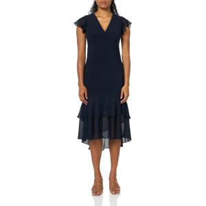 Tommy Hilfiger High-Low Flutter Dress(Sky Captain Blue)