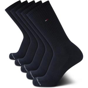 Tommy Hilfiger Men’s Athletic Cushioned Crew Socks (5-Pack)(Navy)