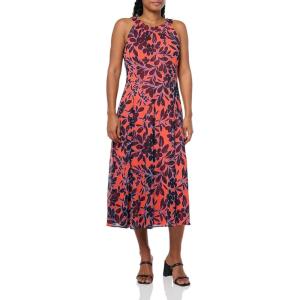 Tommy Hilfiger Solo Dot Chiffon Midi Dress(Grenadine Multi)