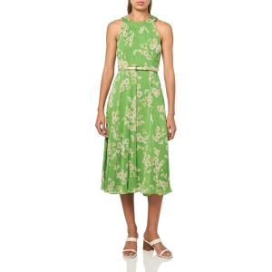 Tommy Hilfiger Solo Dot Chiffon Midi Dress(Tea Tree Multi)