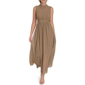 Tommy Hilfiger Women’s Flattering Fancy Maxi Sleeveless Dress(Caribou /Ivory)