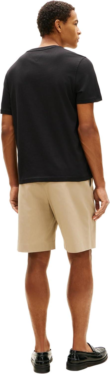 imageTommy Hilfiger Mens Short Sleeve Cotton Graphic TShirts with Embroidered Flag Logo DesignBlack