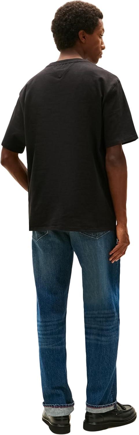 imageTommy Hilfiger Mens Short Sleeve Cotton Graphic TShirts with Signature Printed Heritage Crest GraphicBlack