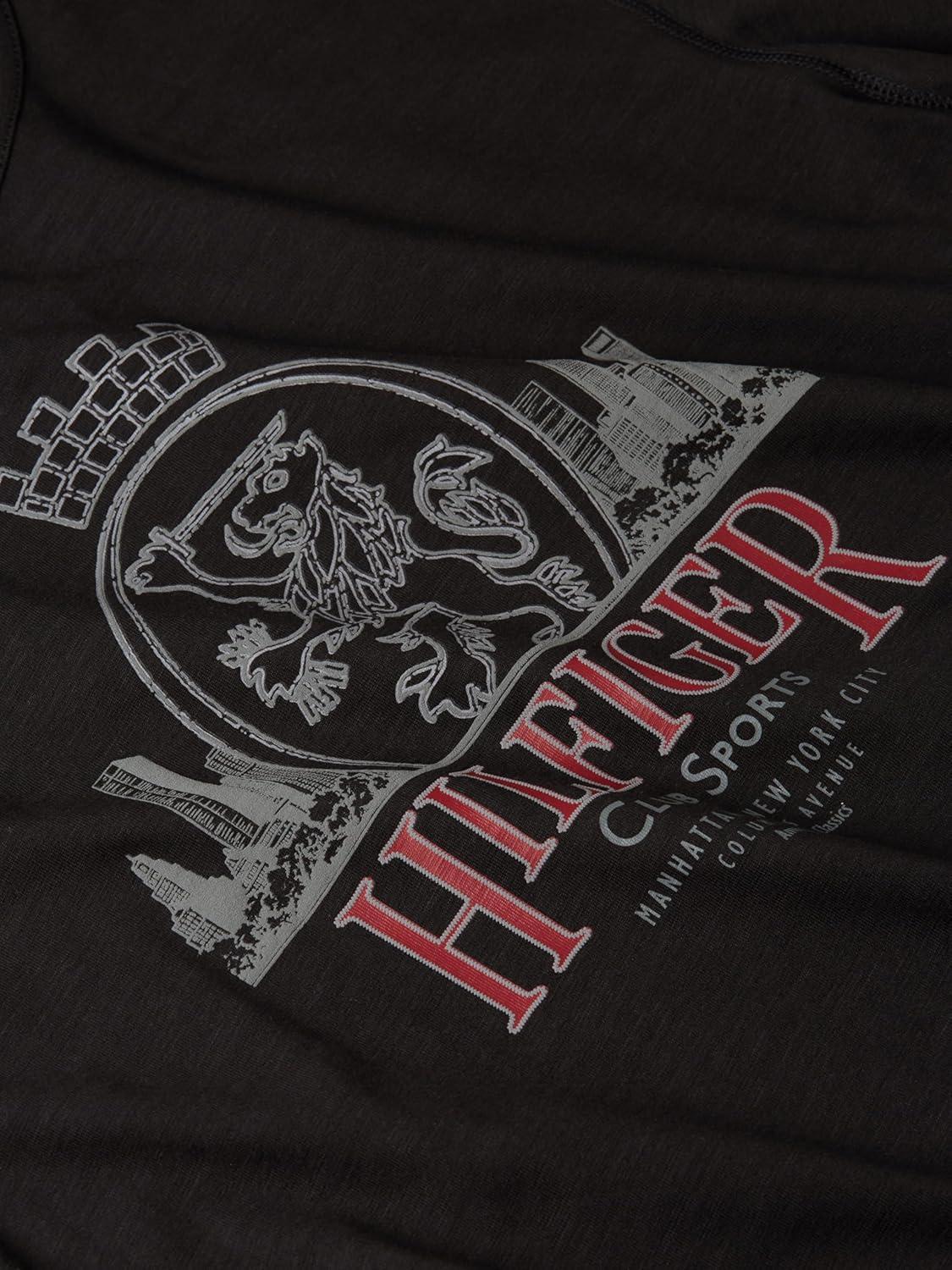 imageTommy Hilfiger Mens Short Sleeve Cotton Graphic TShirts with Signature Printed Heritage Crest GraphicBlack