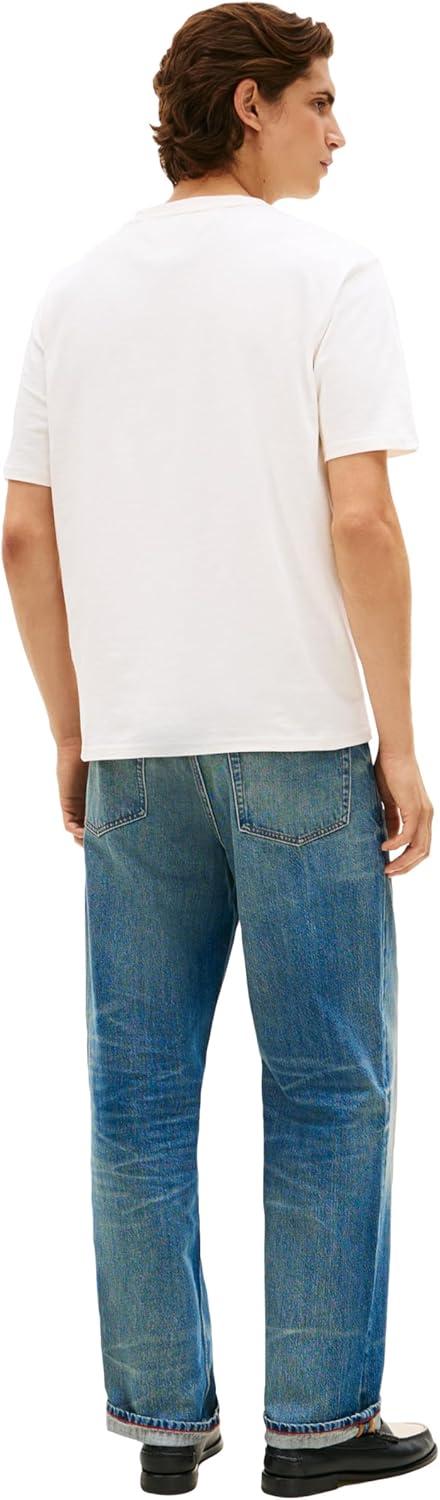 imageTommy Hilfiger Mens Short Sleeve Cotton Graphic TShirts with Signature Printed Heritage Crest GraphicIvory Petal