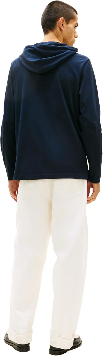 imageTommy Hilfiger Mens Lightweight Long Sleeve Pullover HoodieDesert Sky
