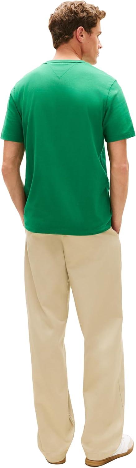 imageTommy Hilfiger Mens Short Sleeve Cotton Crewneck TShirts in Regular FitNouveau Green