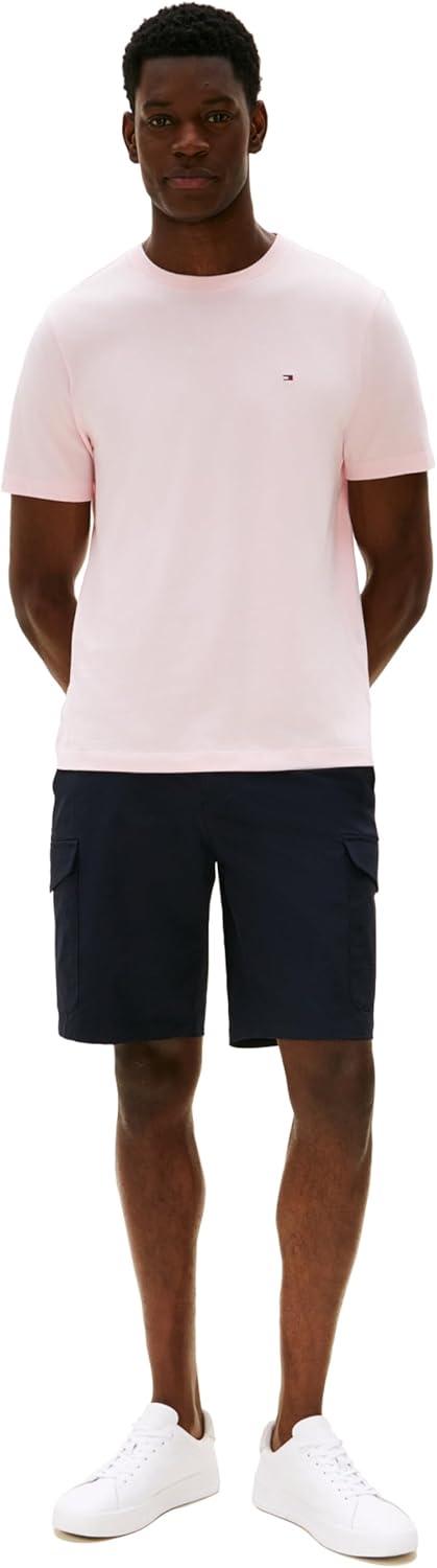imageTommy Hilfiger Mens Short Sleeve Cotton Crewneck TShirts in Regular FitPink Lily