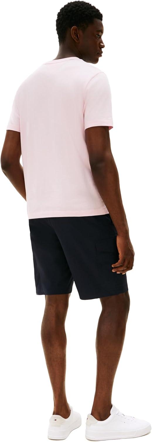 imageTommy Hilfiger Mens Short Sleeve Cotton Crewneck TShirts in Regular FitPink Lily