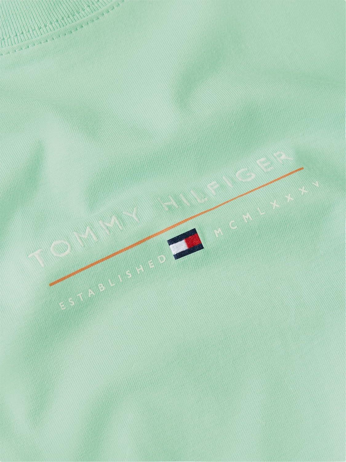 imageTommy Hilfiger Mens Short Sleeve Cotton Graphic TShirts with Embroidered Logo amp Flag GraphicCrushed Mint