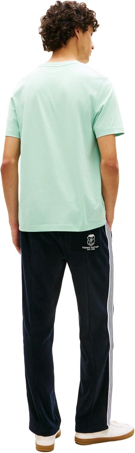imageTommy Hilfiger Mens Short Sleeve Cotton Graphic TShirts with Embroidered Logo amp Flag GraphicCrushed Mint