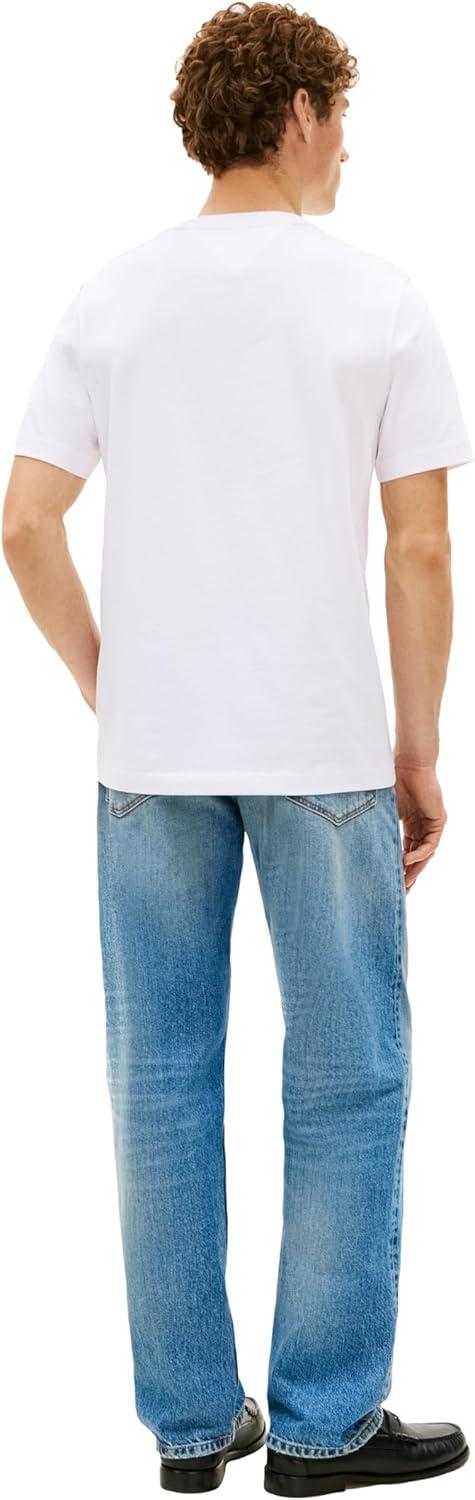 imageTommy Hilfiger Mens Short Sleeve Cotton Graphic TShirts with Embroidered Logo amp Flag GraphicWhite