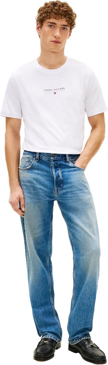 imageTommy Hilfiger Mens Short Sleeve Cotton Graphic TShirts with Embroidered Logo amp Flag GraphicWhite