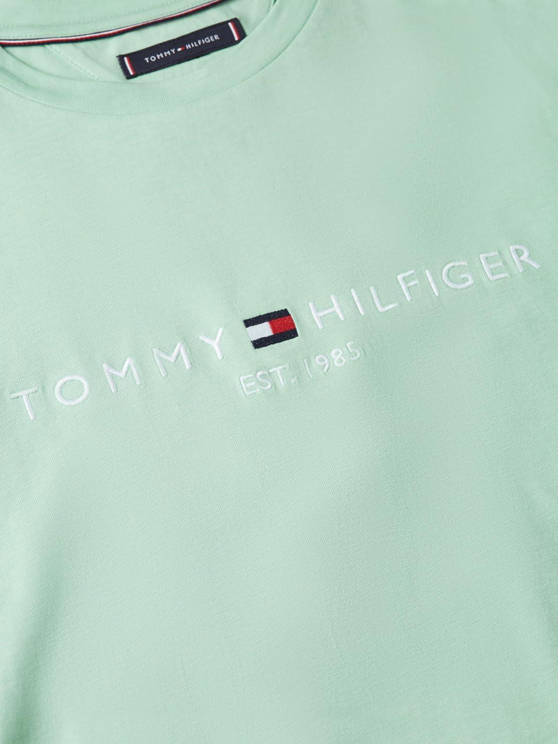 imageTommy Hilfiger Mens Short Sleeve Cotton Graphic TShirts with Embroidered LogoCrushed Mint