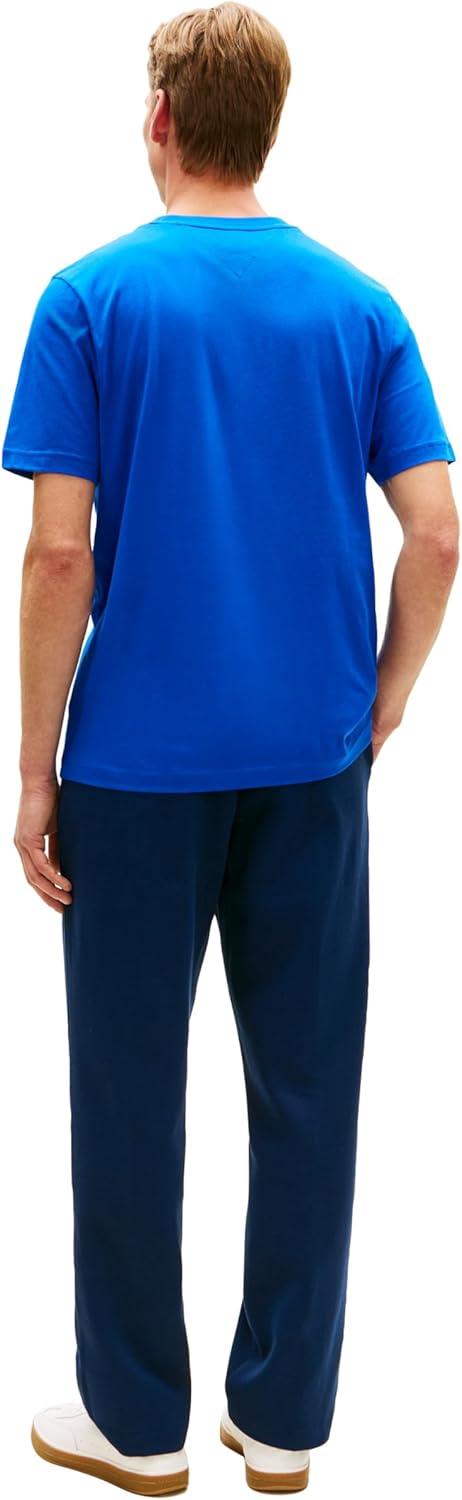 imageTommy Hilfiger Mens Short Sleeve Cotton Graphic TShirts with Printed Flag Graphic Also Available in Big and TallRegal Blue