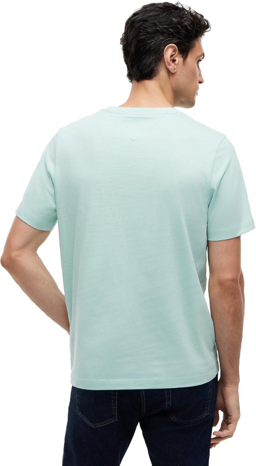 imageTommy Hilfiger Mens Short Sleeve Cotton Graphic TShirts with Printed Stacked Chest Graphic Also Available in Big and TallCrushed Mint