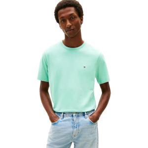 Tommy Hilfiger Men’s Short Sleeve Cotton Crewneck T-Shirts in Regular Fit(Arctic Aqua)
