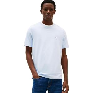Tommy Hilfiger Men’s Short Sleeve Cotton Crewneck T-Shirts in Regular Fit(Breezy Blue)