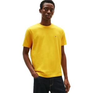 Tommy Hilfiger Men’s Short Sleeve Cotton Crewneck T-Shirts in Regular Fit(Morningside Yellow)