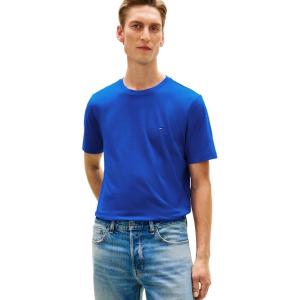 Tommy Hilfiger Men’s Short Sleeve Cotton Crewneck T-Shirts in Regular Fit(Regal Blue)