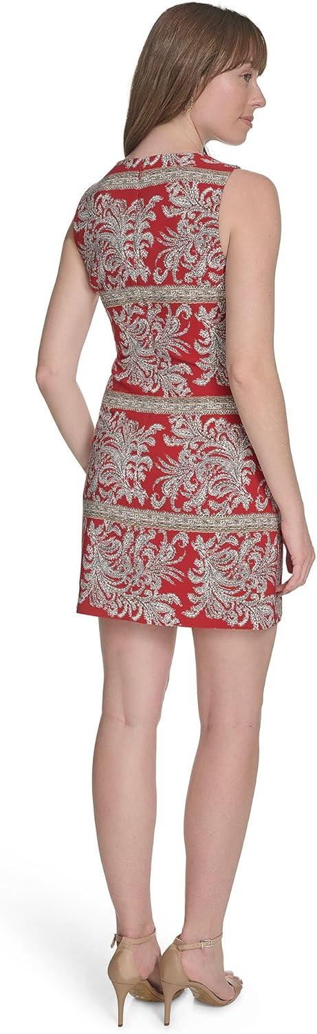 imageTommy Hilfiger Womens Sleevless Pocket Salon Stretch Shift DressSamba Multi