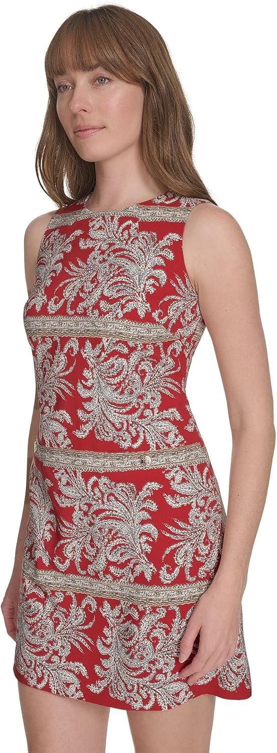 imageTommy Hilfiger Womens Sleevless Pocket Salon Stretch Shift DressSamba Multi