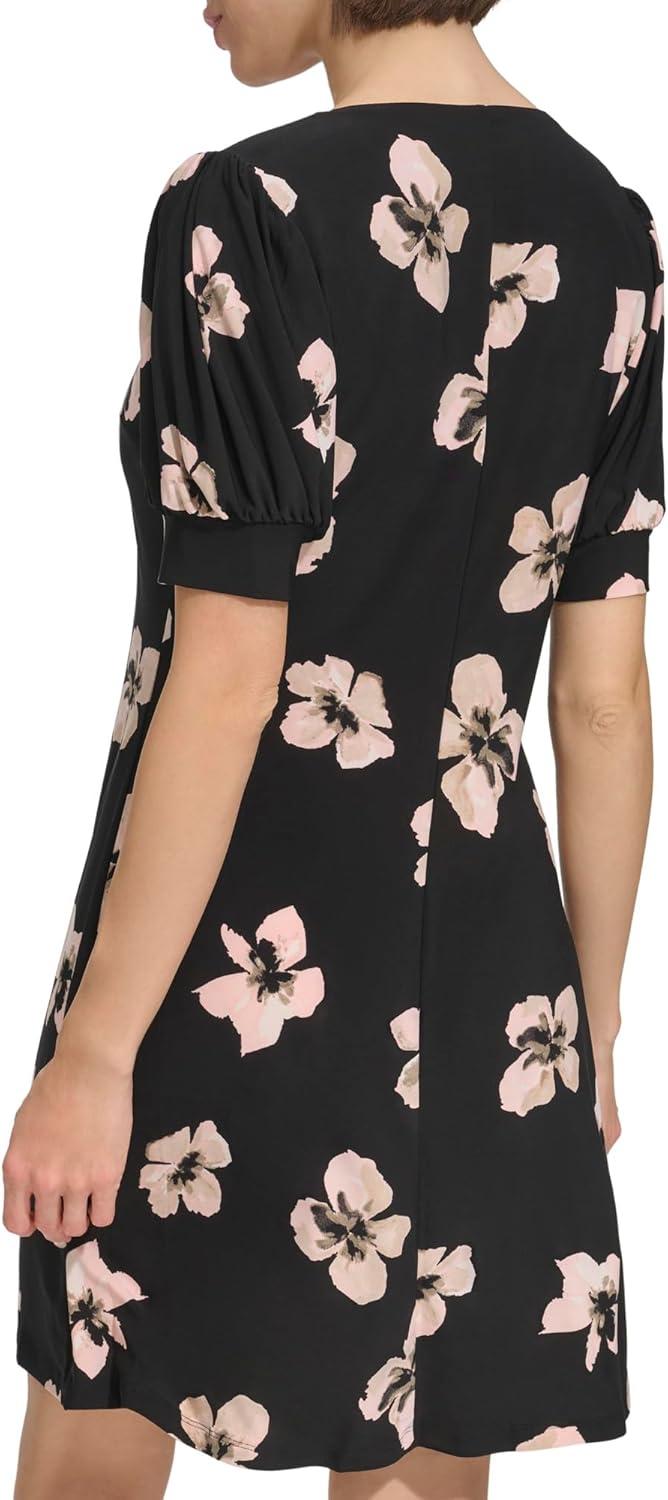 imageTommy Hilfiger Womens Tommy Hilfiger Puff Sleeve Beach Blossom DressBallerina Pink Multi