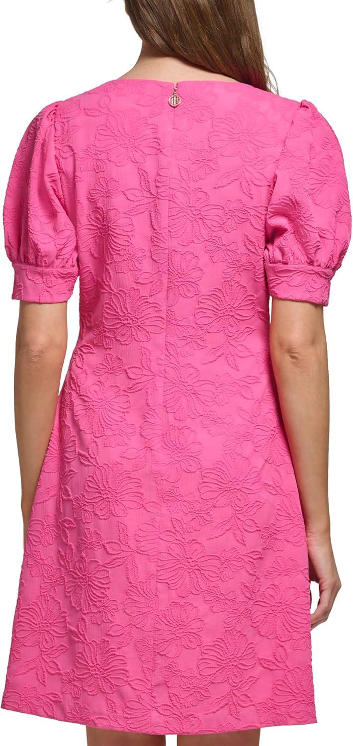 imageTommy Hilfiger Womens Tommy Hilfiger Puff Sleeve Beach Blossom DressHot Pink