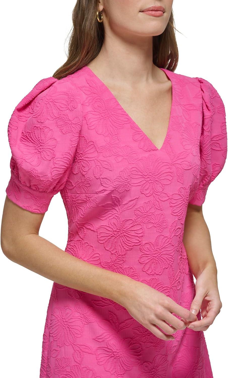 imageTommy Hilfiger Womens Tommy Hilfiger Puff Sleeve Beach Blossom DressHot Pink
