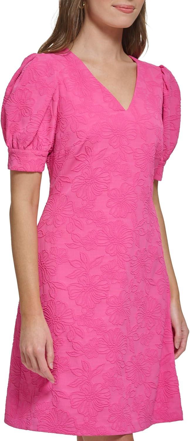 imageTommy Hilfiger Womens Tommy Hilfiger Puff Sleeve Beach Blossom DressHot Pink