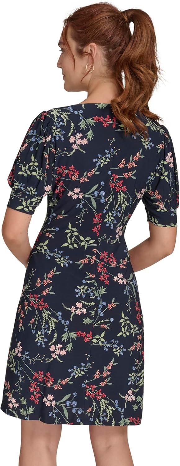 imageTommy Hilfiger Womens Tommy Hilfiger Puff Sleeve Beach Blossom DressSky CaptainBloom