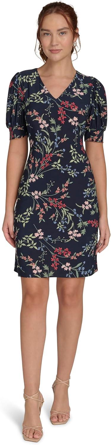 imageTommy Hilfiger Womens Tommy Hilfiger Puff Sleeve Beach Blossom DressSky CaptainBloom