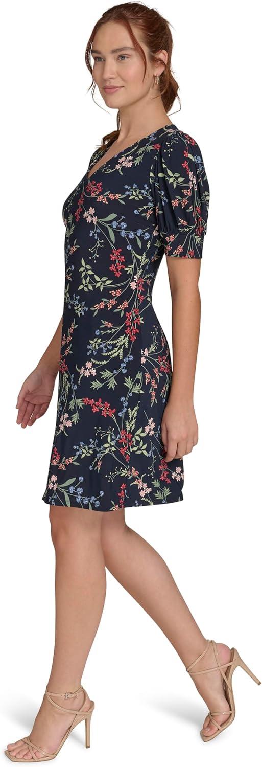 imageTommy Hilfiger Womens Tommy Hilfiger Puff Sleeve Beach Blossom DressSky CaptainBloom