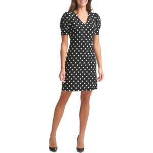 Tommy Hilfiger Women’s Tommy Hilfiger Puff Sleeve Beach Blossom Dress(Black/Ivory)