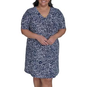 Tommy Hilfiger Women’s Tommy Hilfiger Puff Sleeve Beach Blossom Dress(Sky Captain)