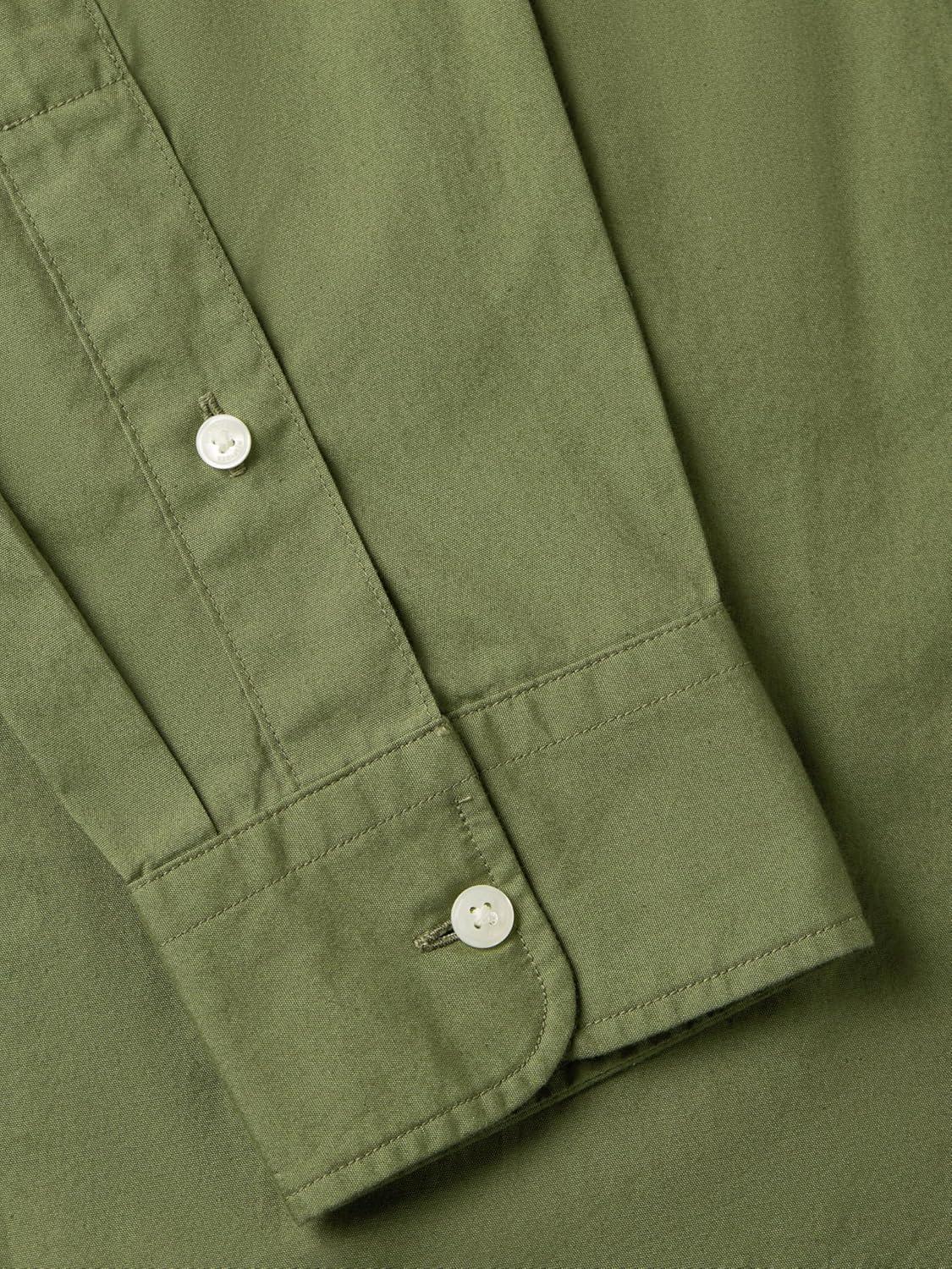 imageTommy Hilfiger Mens Long Sleeve Poplin Shirts in Regular Fit Mens Button Down Shirts Also Available in Big and TallDark Artichoke