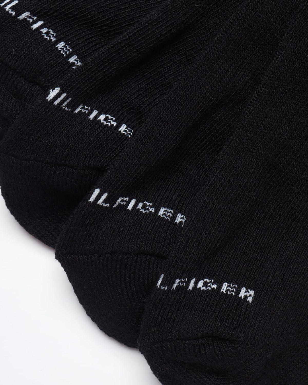 imageTommy Hilfiger Mens No Show Socks 6 Pack Lightweight Performance Stretch Athletic Invisible Shoe Socks Liners for MenBlack