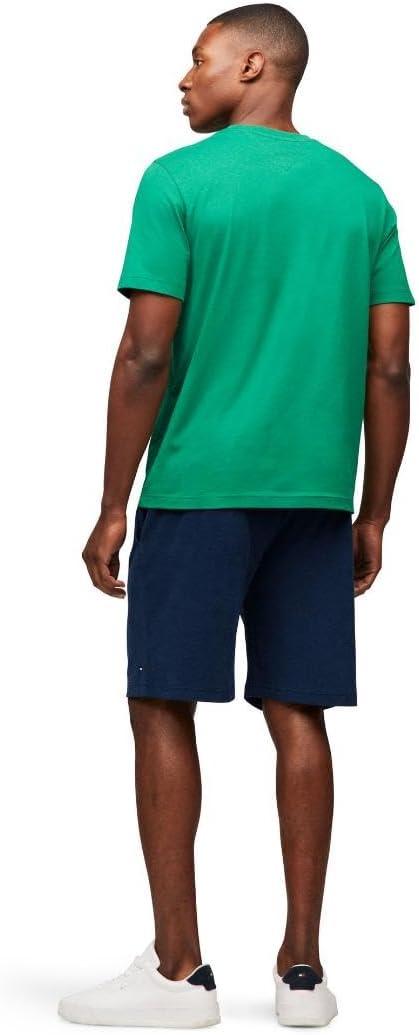 imageTommy Hilfiger Mens Short Sleeve Cotton Graphic TShirts with Printed Logo Also Available in Big amp TallNouveau Green