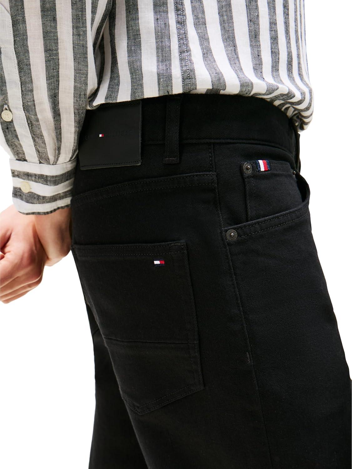 imageTommy Hilfiger Mens Slim Straight Fit Stretch Jeans for MenBlack