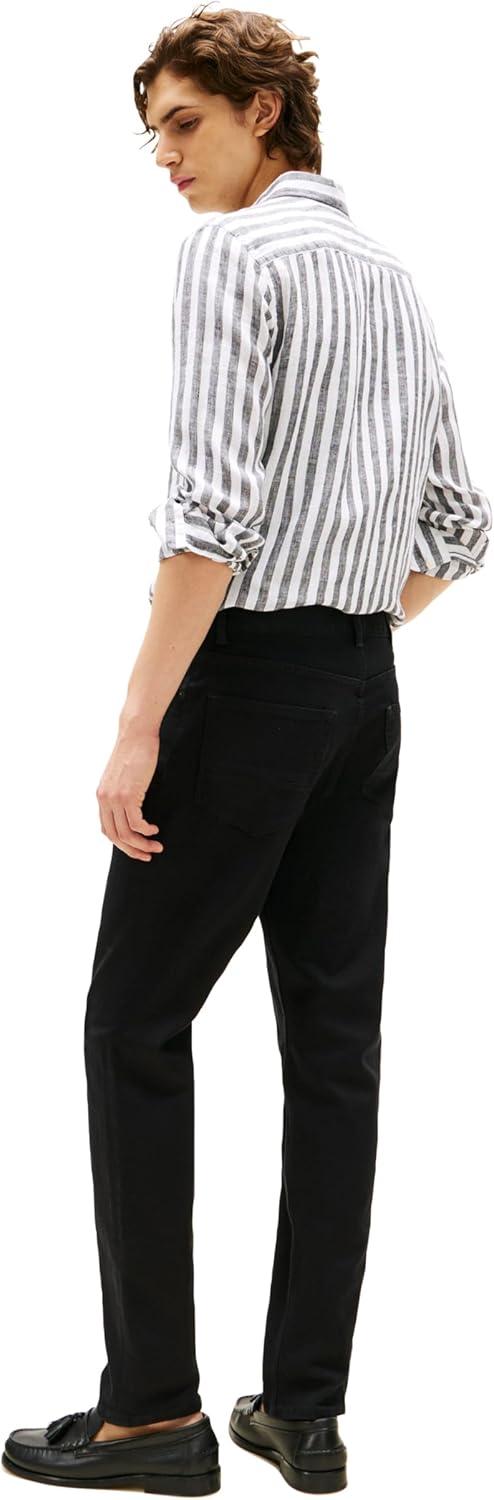 imageTommy Hilfiger Mens Slim Straight Fit Stretch Jeans for MenBlack