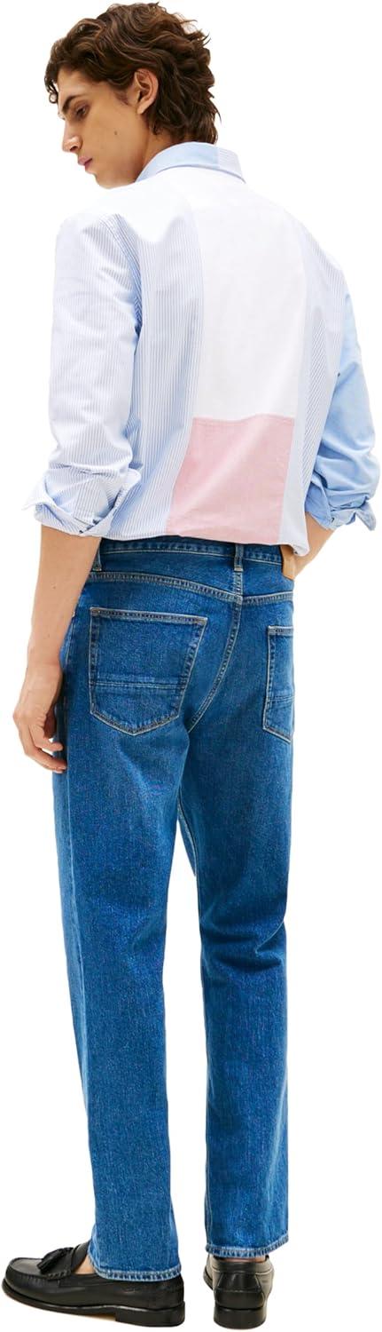 imageTommy Hilfiger Mens Straight Fit Stretch Jeans for MenMed Indigo