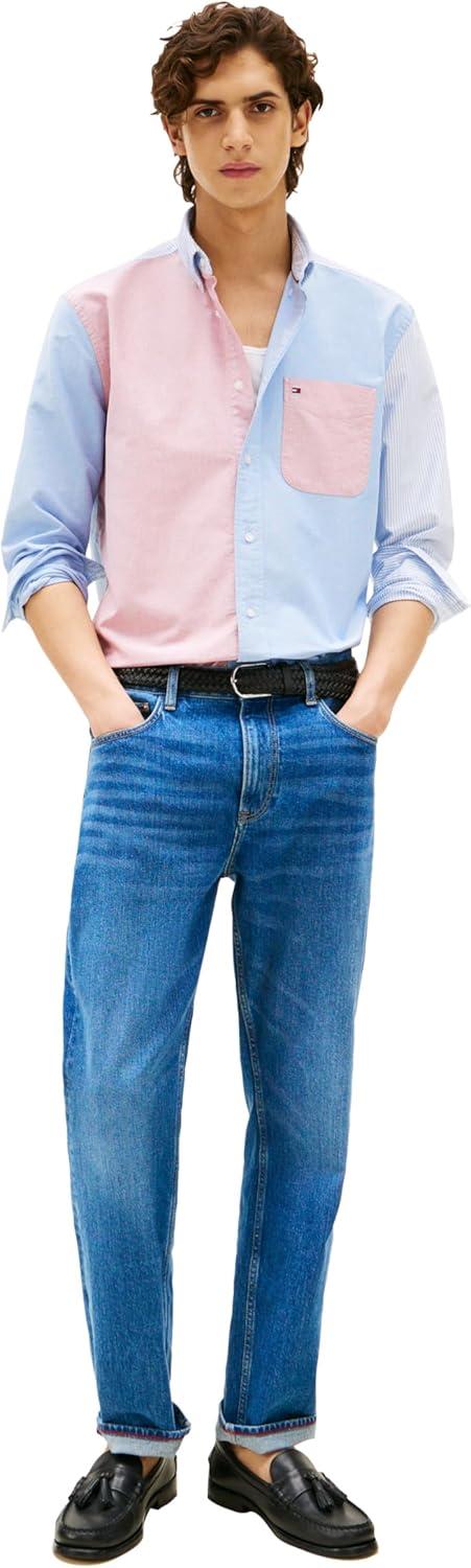 imageTommy Hilfiger Mens Straight Fit Stretch Jeans for MenMed Indigo