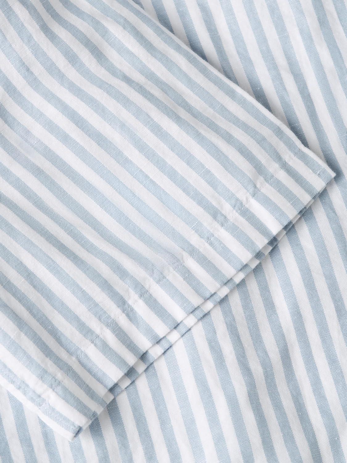 imageTommy Hilfiger Mens Short Sleeve Casual Linen Button Down Shirts in Regular FitCloudy Blue Stripe