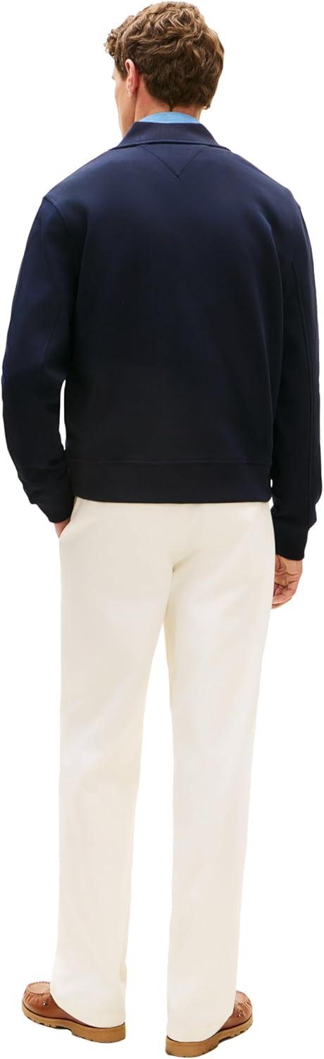 imageTommy Hilfiger Mens Lightweight Cotton Bomber Jacket With Embroidered Flag LogoDesert Sky