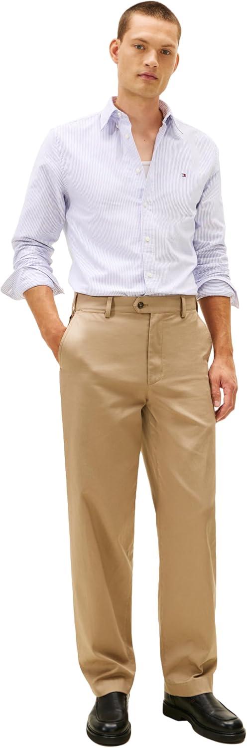 imageTommy Hilfiger Mens Long Sleeve Oxford Shirts in Regular Fit Mens Button Down Shirts Also Available in Big and TallRoyal Blue White